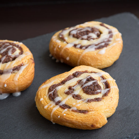 Heart Shaped Cinnamon Rolls with Vanilla Frosting