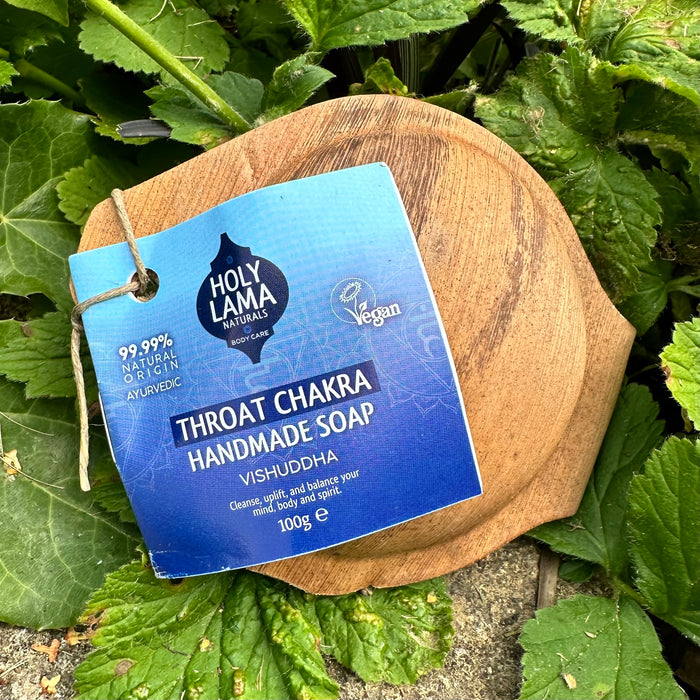 Throat Chakra Handmade Vegan Soap - with Geranium & Bergamot for Hand & Body