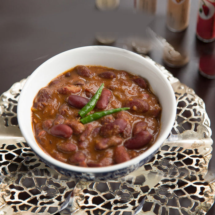 Red kidney beans curry cooked with Spice Drops, served with rice or naan bread.