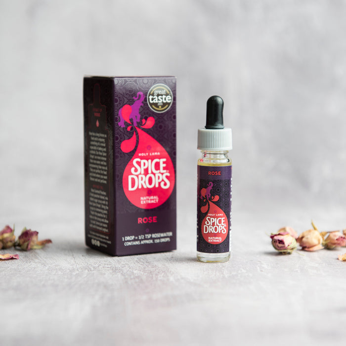 Bottle of Holy Lama Rose Spice Drops natural extract