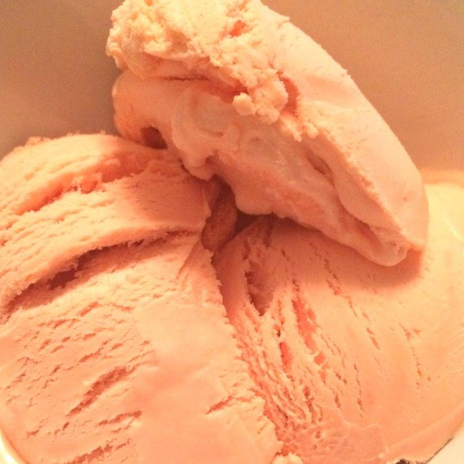 Lactose free rose ice cream flavoured with Rose Spice Drops.