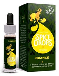 Bottles of Holy Lama Orange and Lemon Spice Drops citrus extracts