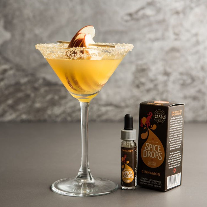 Gin cocktail mixed with Holy Lama Spice Drops flavourings