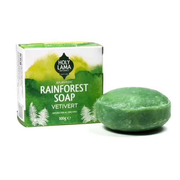 Natural Handmade Ayurvedic Vegan Soap with Vetivert Oil for Hand & Body – Rainforest