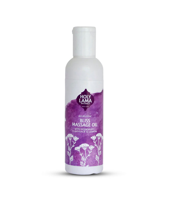 Ayurvedic Massage Oil With Rosemary, Petitgrain & Clary sage Oils - Bliss (Natural & Vegan) - July 2026 Expiry
