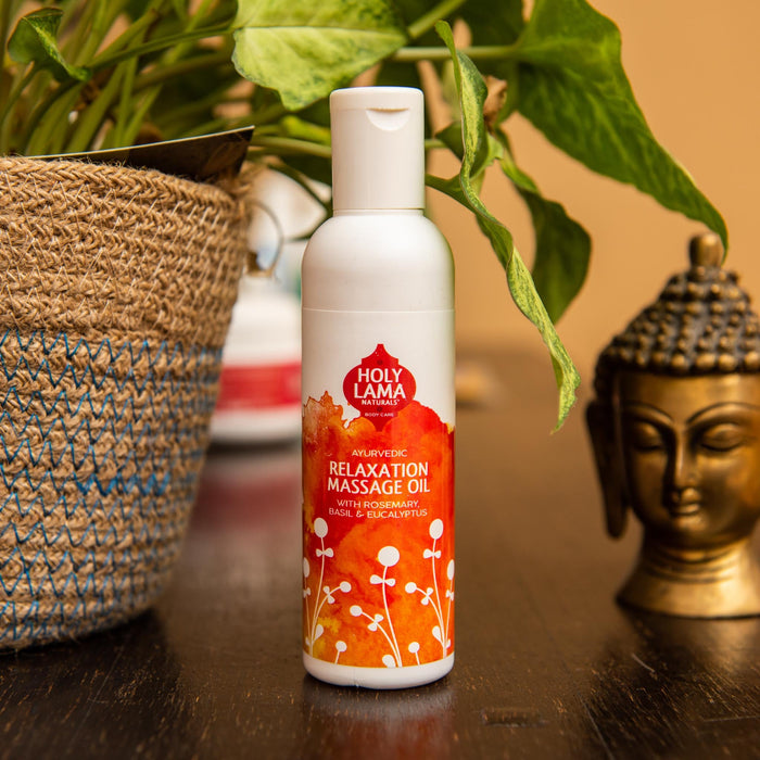 Ayurvedic Massage Oil With Lavender, Rosemary & Eucalyptus Oils (Natural & Vegan) - Relaxation - July 2026 Expiry